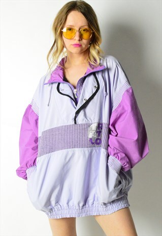 LUHTA VINTAGE 90S PURPLE 1/3 ZIPPER LIGHTWEIGHT JACKET
