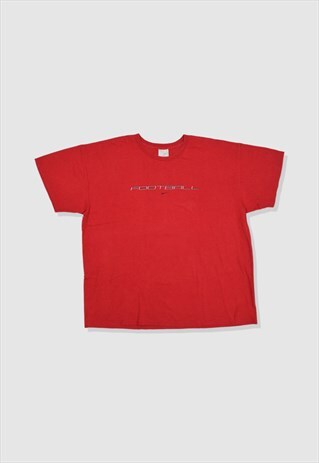 VINTAGE Y2K NIKE SPELLOUT LOGO T-SHIRT IN RED