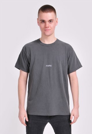 WASHED GREY STAMP GRAPHIC SHORT SLEEVE T-SHIRT - RELAXED FIT