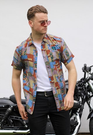 NOTORIOUS 90S MOSAIC SILK SHIRT