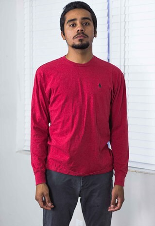 VINTAGE POLO RALPH LAUREN T-SHIRT LONG SLEEVE 90S S 7.1