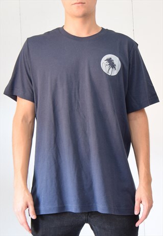 NAVY PALM T-SHIRT