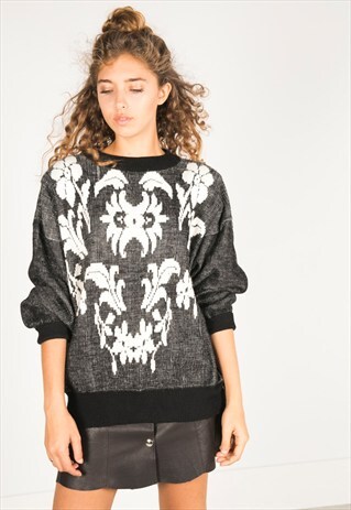 VINTAGE 80S CASUAL KNIT JUMPER / R02311