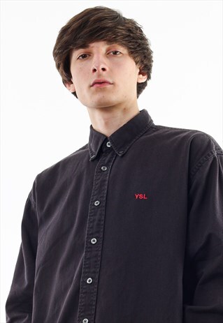 VINTAGE SAINT LAURENT JEANS BLACK LONG SLEEVE