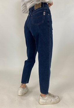 90s Vintage Dark Blue Edwin High Waisted Mom Jeans