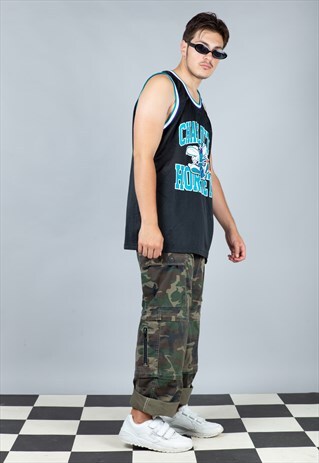 VINTAGE CAMO ZIP OFF CARGO TROUSERS