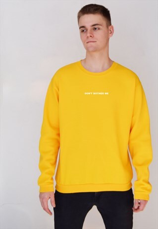 YELLOW DON'T BOTHER ME (WHITE) SWEATSHIRT