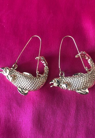 PERSONALISED PISCES ZODIAC 18K GOLD PLATED EARRINGS