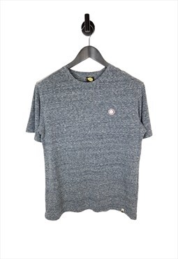 Men's Pretty Green Small Logo T-Shirt In Grey Size Medium