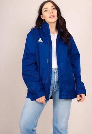 VINTAGE 90S BLUE ADIDAS WINDBREAKER JACKET
