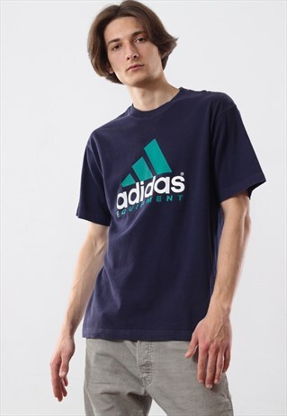 90'S VINTAGE MENS ADIDAS EQUIPMENT EQT BIG LOGO T SHIRT TEE