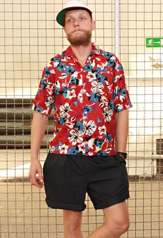 VINTAGE 90' COOL CLASSIC OLDSCHOOL HAWAI PINK SHIRT
