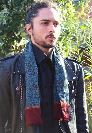 VINTAGE 70S MOD PAISLEY SCARF - SAMMY - INDIE - RETRO GENTS