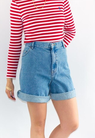 VINTAGE HIGH WAIST WRANGLER MOM SHORTS