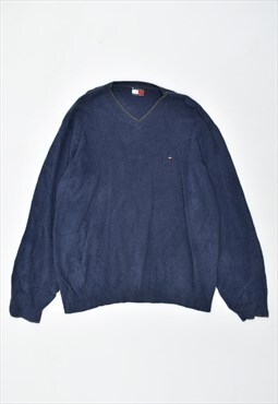 Vintage 90's Tommy Hilfiger Jumper Sweater Navy Blue