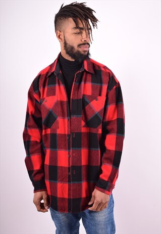 MENS VINTAGE LUMBERJACK FLANNEL SHIRT LARGE MULTI 90'S
