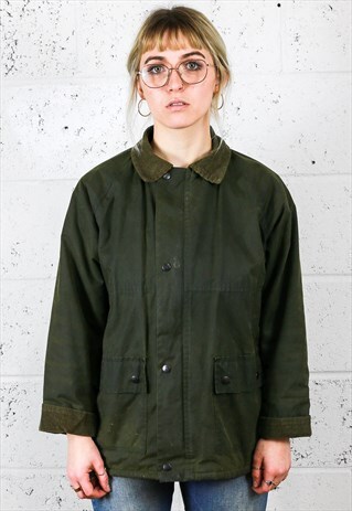 WAX JACKET WITH CHECK LINING