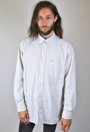 VINTAGE 90'S TOMMY HILFIGER STRIPED SHIRT
