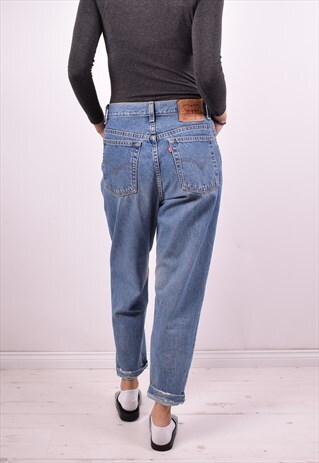 LEVI'S 550 WOMENS VINTAGE JEANS W30 L27 BLUE 90'S