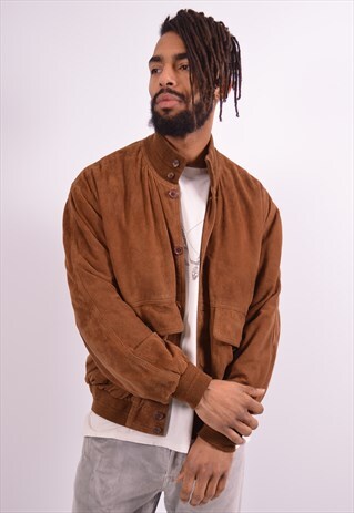 VINTAGE LEATHER SUEDE JACKET BROWN
