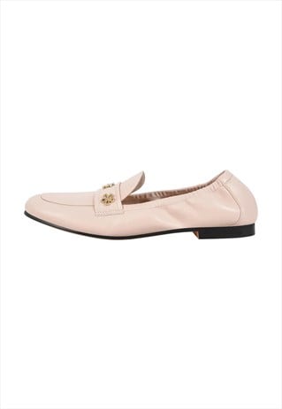 Apricot Round Toe Flower Rivet Flats