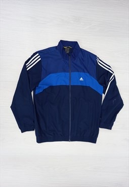 Y2K Adidas Track Jacket Blue Full Zip