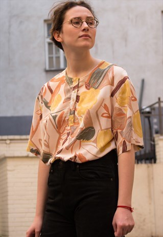 FLOWER POWER GIRLY FLOWING BLOUSE 70S
