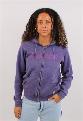 WOMENS VINTAGE 90'S CARHARTT PURPLE FULL ZIP HOODIE