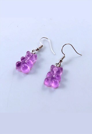 Y2K GUMMY BEAR DROP EARRINGS