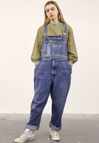 VINTAGE BLUE DENIM DUNGAREES