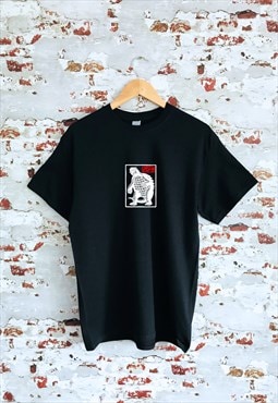 Retro Godzilla graphic print Black t-shirt