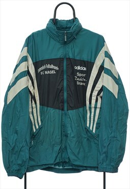 Vintage Adidas 90s FC Nagel Green Windbreaker Jacket