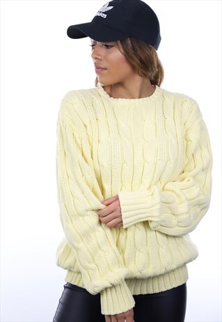 VINTAGE RALPH LAUREN KNITTED SWEATSHIRT YELLOW