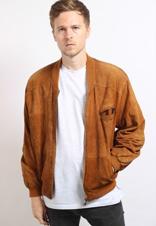VINTAGE SUEDE BOMBER JACKET
