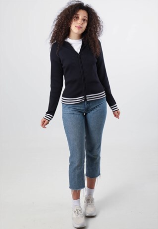 VINTAGE ADIDAS RIBBED ZIPPED SWEATSHIRT