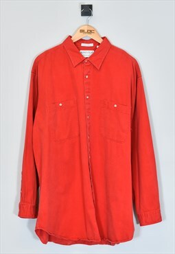 Vintage Plain Shirt Red XXXLarge