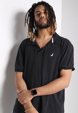 VINTAGE NAUTICA POLO SHIRT BLACK