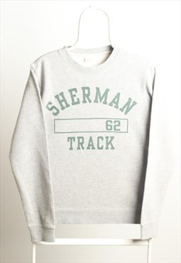 Vintage Champion Sherman Track Crewneck Sweatshirt Grey