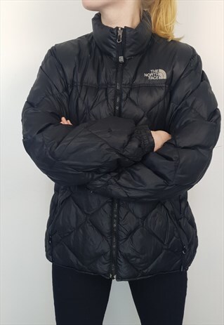 THE NORTH FACE - QUILTED 600 BLACK PADDED JACKET (L)