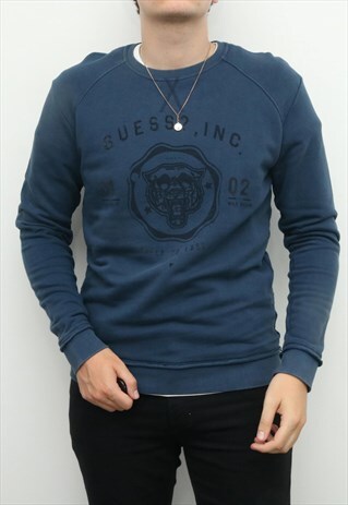 GAP - BLUE GRAPHIC SWEATSHIRT - LARGE