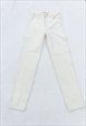 LEVI HIGH SLIM STRAIGHT 70'S STYLE CREAM JEANS