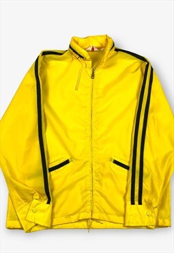 Vintage 80s nylon windbreaker jacket yellow medium BV16693