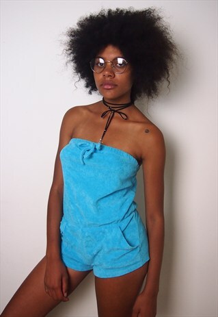 AQUA BLUE MINI JUMPSUIT