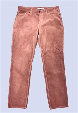 Tommy Hilfiger Pink Cotton Corduroy Straight Leg Casual Jean