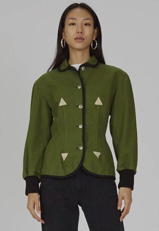 VINTAGE RARE JEAN PAUL GAULTIER 80'S MOSS GREEN CORSET J
