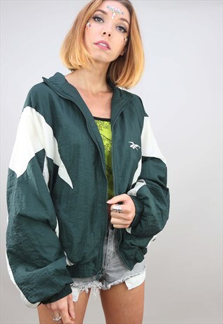VINTAGE OVERSIZED REEBOK WINDBREAKER FESTIVAL SHELL JACKET