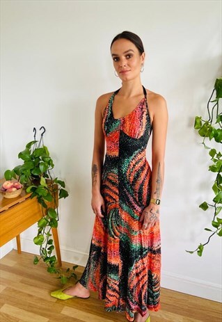 VINTAGE HALTER NECK DRESS