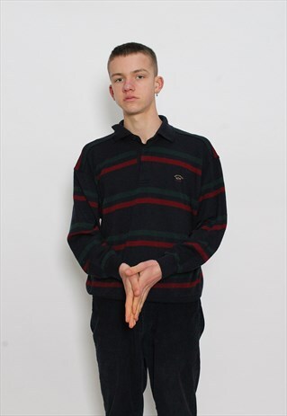 VINTAGE PAUL AND SHARK WOOL RUGBY JUMPER