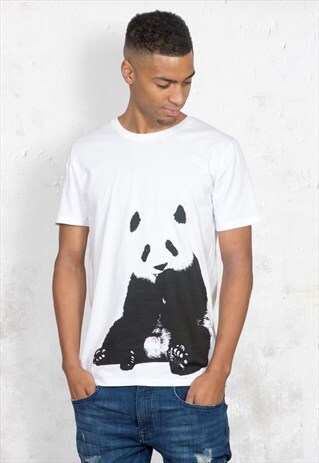 VEGAN T-SHIRT - GRAPHIC PANDA T-SHIRT