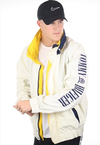 VINTAGE 90S TOMMY HILFIGER SPELL OUT SAILING JACKET